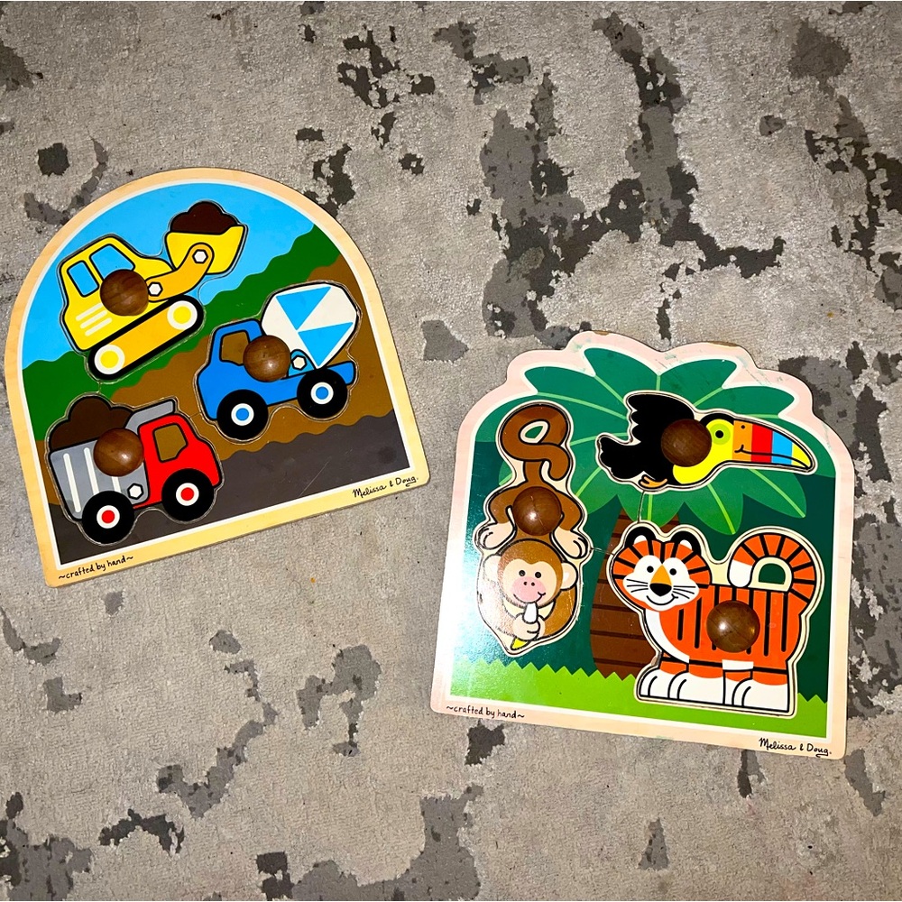 Chunky Wooden Peg Puzzles
